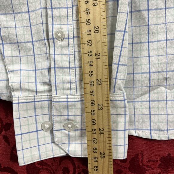 Mizzen + Main Shirt Mens XL STRETCH Check Plaid Button Up Leeward Performance - Picture 6 of 8